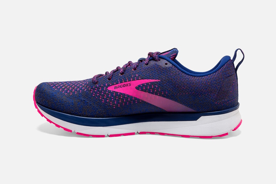 Brooks Revel 4 Road Running Shoes Womens - Blue/Pink - XPHKT-1235